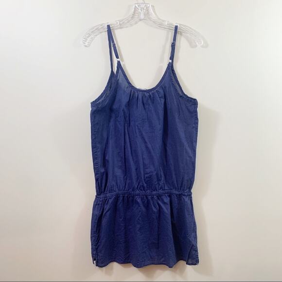 Converse One Star Tie Waist Navy Semi Sheer Mini Dress - Picture 5 of 5